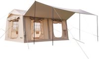 VEVOR Opblaasbare Tent, Luchttent voor 5-8 Personen met Pomp & Zonnescherm, Beige