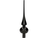 Decoris Glazen Piek - Zwart - 26 cm - Glanzend