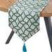 DRW Tafelloper polyester blauw 30 x 1 x 180 cm