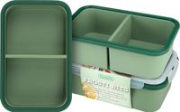 Bourgini Frosti Bits – Diepvriesbakjes set – 3 Siliconen Meal Prep Bakjes – 2 Vakken per Bakje (2 x 650ml) – Voordeelset– Lekvrij – BPA-vrij