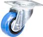 Tarsus roue pivotante 80 mm - roulements à billes - 120 kg - caoutchouc résistant à l'usure - bleu