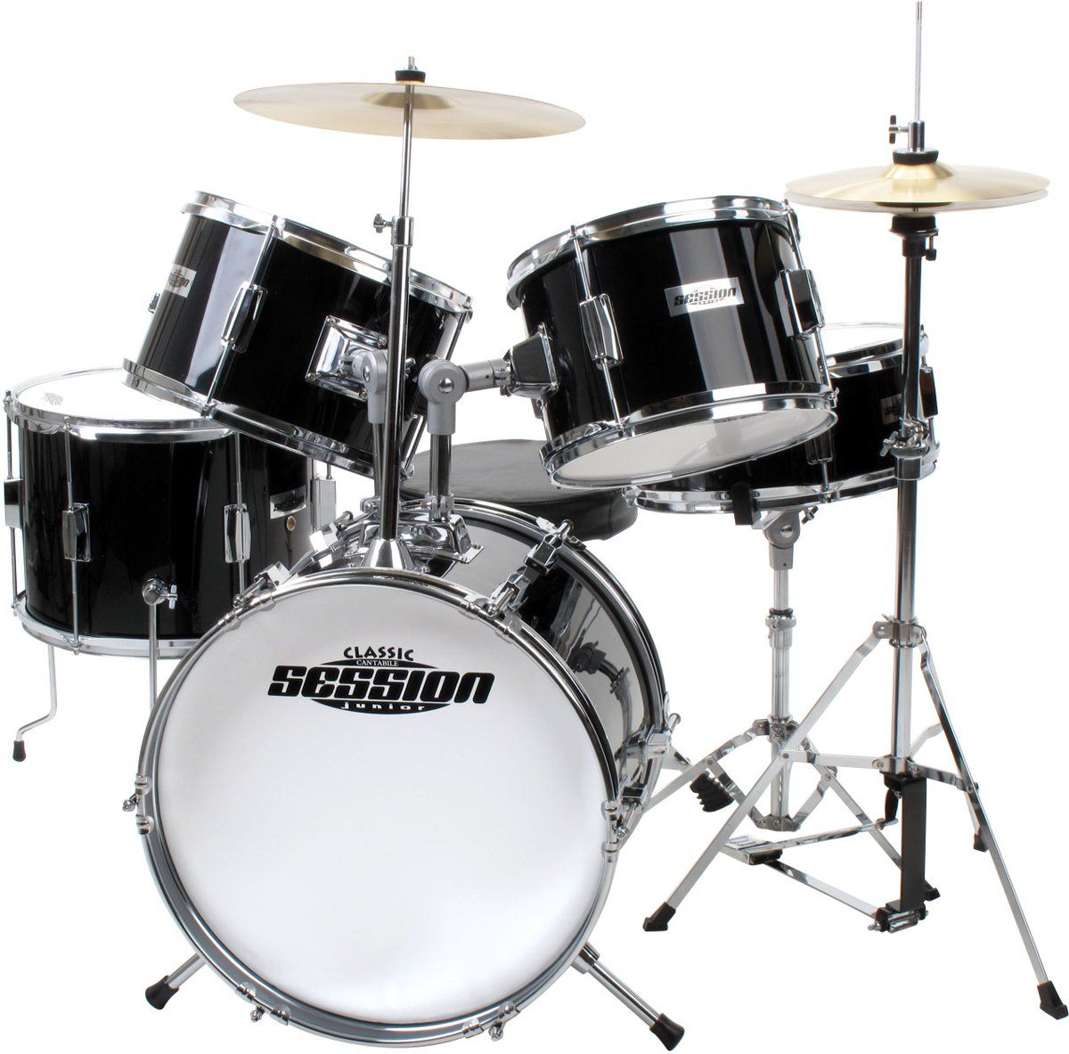 XDrum Session Junior Pro Drumset Kinderdrumstel Zwart