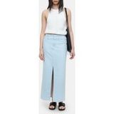 Jupe longue fermée 5 poches Bleu clair Taille : W24