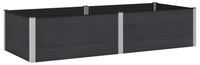 vidaXL Verhoogde plantenbak, zwart, 250 x 100 x 54 cm, WPC en Aluminium
