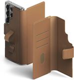Ringke Folio Grip Wallet Magnetic - Hoesje Geschikt voor Samsung Galaxy S25 Ultra / S24 Ultra / S23 Ultra - Magnetische Pasjeshouder Book Case Bruin