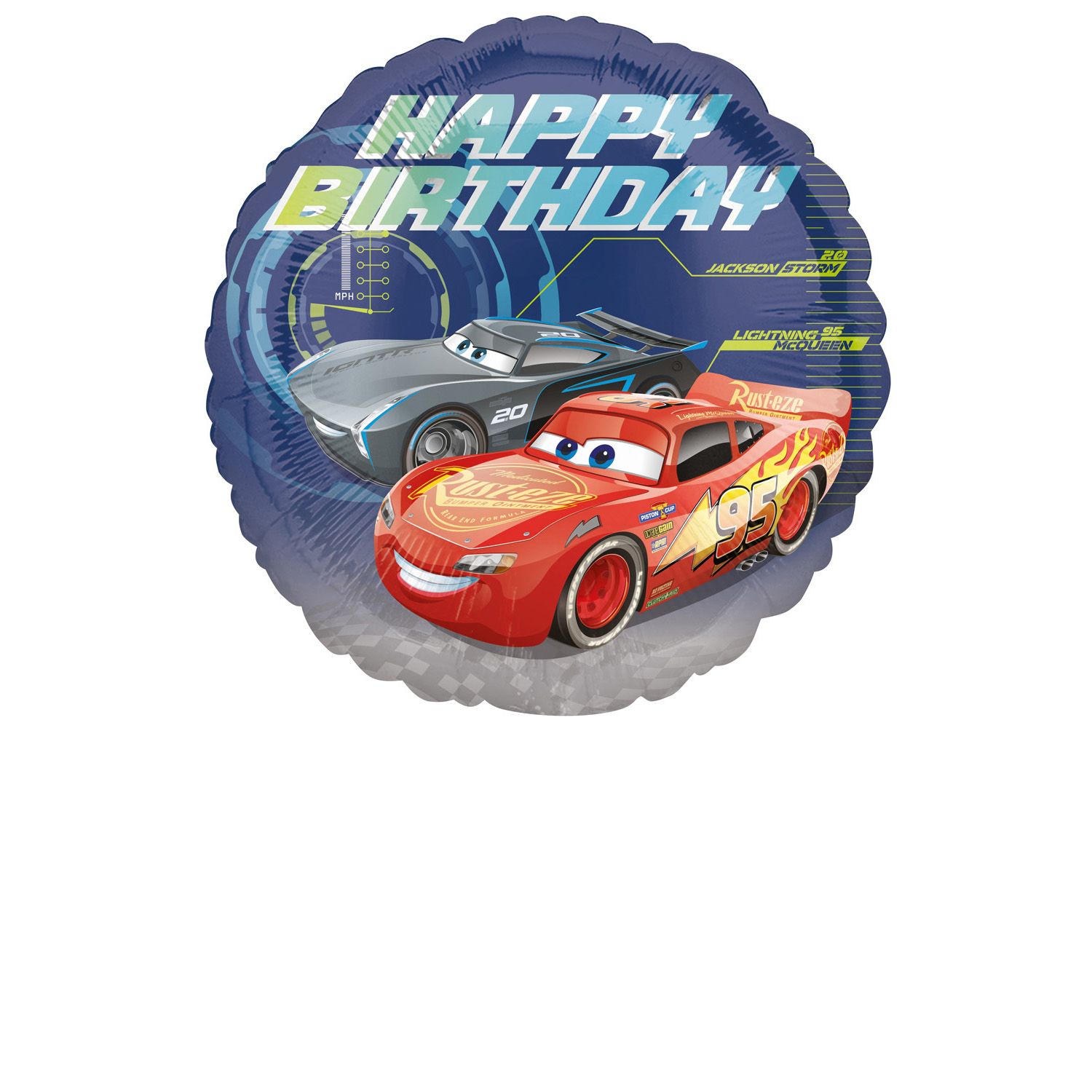 Cars 3 Folie Ballon - Happy Birthday - 43 cm - Multi