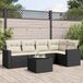 Maison Exclusive - Ensemble de meubles de jardin 6 pièces avec canapé et coussins, noir, en polyrotin