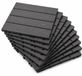 Mojawo 12 pièces WPC dalles, dalles clipsables, dalles de balcon, dalle, 1,1 m², 30x30 cm, gris