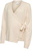 Mama Licious Trui V-hals Lange mouw Regular fit Acryl Beige gemêleerd