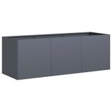 VidaXL Plantenbak Antraciet Staal 120x40x40 cm