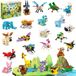 Merkloos Bouwstenen dieren - 3-in-1 - 24 stuks - ABS-kunststof