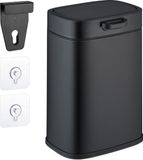 Relaxdays hangende prullenbak, 5 liter, zwart
