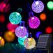 Merkloos Kerstverlichting 24Ft 50 LED Solar String Lights Waterdichte Crystal Globe Indoor-Outdoor Fairy Lights voor Thuis Tuin Feest Kerstmis Festival - Kleurrijk