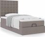 Maison Exclusive - Cadre de lit ottoman avec matelas taupe, 80x200 cm, textile