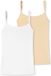 Uncover by Schiesser 2-pack Spaghetti Tops Dames - Beige/Wit