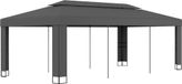 Pergola avec double toit 3x6 m anthracite