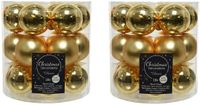 Decoris Petites boules de Noël - 54x pc - or - D4 cm - verre - décoration de Noël