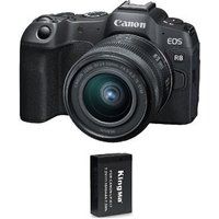 Canon Hybride Camera EOS R8 Zwart + Kingma 1040mAh-accu (Canon LP-E17)