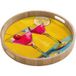 Plateau de service verres cocktail citron cerise 50x50 cm