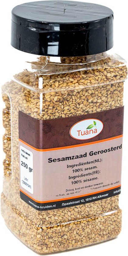 Tuana Kruiden Sesamzaad Geroosterd - Strooibus 150 Gram