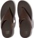 FitFlop Lulu Lederen Teenslipper - Microwobbleboard-zool technologie BRUIN - Maat 39