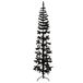 VidaXL Kunstkerstboom half met standaard smal 210 cm zwart