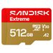 SANDISK Extreme microSDXC UHS-I-kaart + SD Adapter, 512 GB