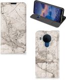 B2Ctelecom Telefoonhoesje Nokia 5.4 - Book Case - Marmer Beige