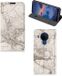 B2Ctelecom Housse de téléphone Nokia 5.4 - Étui à rabat - Marbre Beige