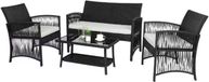 Happiq Rotan Meubles de jardin - Noir
