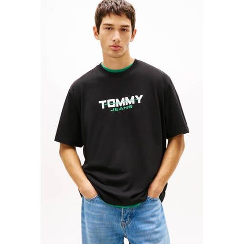 Tommy Jeans regular T-shirt zwart