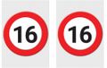 Bellatio Decorations Verjaardag deurposter - 16 jaar - stopbord - 59 x 84 cm