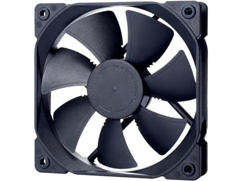 Fractal Design Dynamic X2 GP-12 PWM Computer Fan – Silent Fan – High Airflow – 120 x 120 x 25 mm – 2000 rpm – FDB-lagers – Trip Wire – Aerodynamisch gevormde struts – Black Edition (Single)