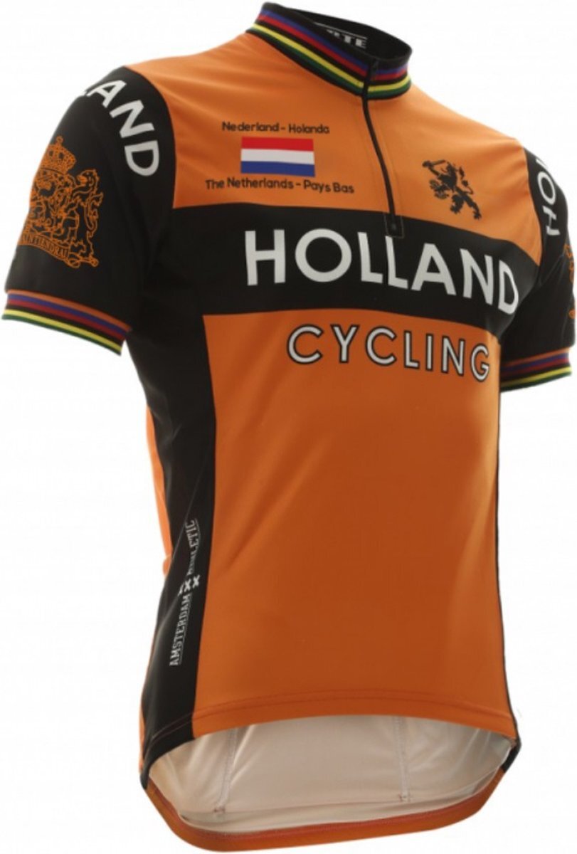 21Virages Holland fietsshirt korte mouwen heren Oranje Zwart-6XL