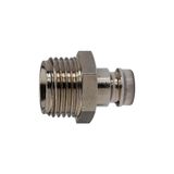 Riegler 280.611 Temperier-insteeknippel DN 9, buitenschroefdraad, messing 2.0401, M16x1,5, PN max. 15 bar, medium/omgevingstemperatuur. -20 °C tot 160 °C