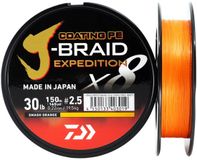Daiwa J-Braid Expedition X8E Smash Orange 150m Gevlochten Vislijn