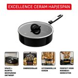 Tefal Excellence Ceram hapjespan 24 cm met deksel
