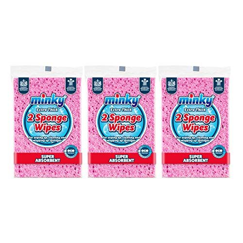 Minky 6 Pack Sponge Cloths Bulk Pack (3x2pk)