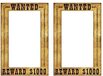 Beistle 2-Piece Western Wanted Photo Booth Selfie Frames - Wild West Cowboy Party Supplies