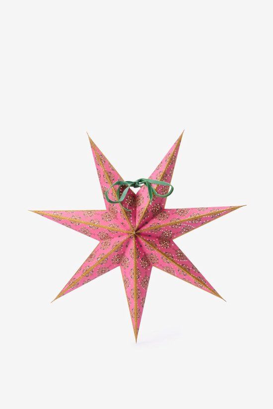 Sissy-Boy Roze kerstster met LED-licht (60 cm)