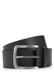 BOSS Jor-Gr Sz40 Herenriem van generfd Italiaans leer met logo-gesp, zwart., 105 cm