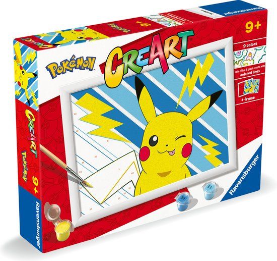 Ravensburger CreArt Pikachu - Schilderen op Nummer - Vanaf 7 jaar