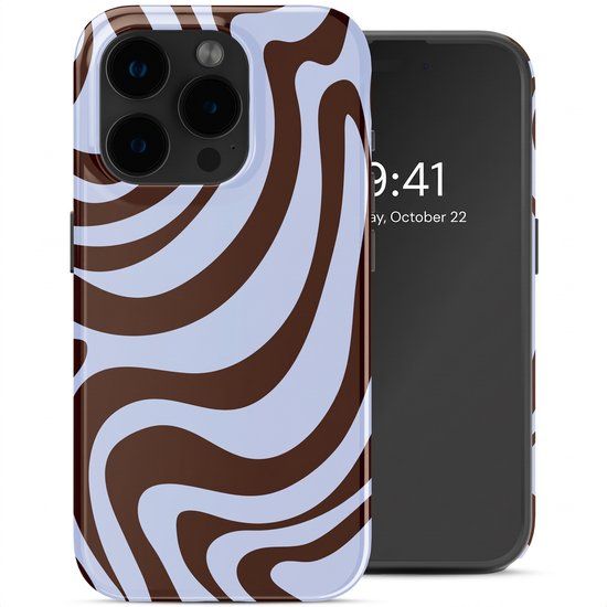 Selencia Hoesje - Geschikt voor Apple iPhone 15 Pro - Backcover - Dream Swirl Chocolate