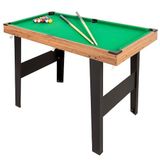 ColorBaby 85434 Amerikaanse biljarttafel voor kinderen en volwassenen, 121 x 61 x 70 cm, van robuust hout, inclusief 2 keu's, 16 ballen, 1 krijt, 1 borstel en 1 driehoek, 2-4 spelers, 6 jaar en ouder