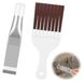 Brosse de nettoyage pour condenseur - Peigne à ailettes - Acier inoxydable - Jeu de 2 pièces