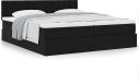 Maison Exclusive - Cadre de lit ottoman avec matelas, noir, 180x200 cm, velours