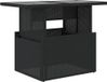Syfax Poly Rattan Tuintafel met glazen blad 100x55x73 cm zwart