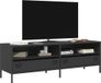 Maison Exclusive - Meuble TV, noir, 135x39x43,5 cm, en acier laminé à froid