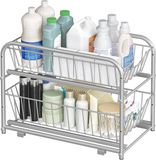 Famanu - Set van 6 kleine mesh opbergzakjes met koordsluiting 20x15 cm – Zwart