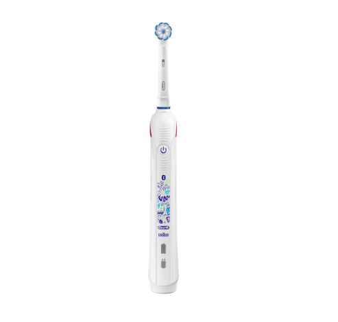 Oral-B Junior Smart Roterende Tandenborstel - Blauw/Wit - Voor Kinderen